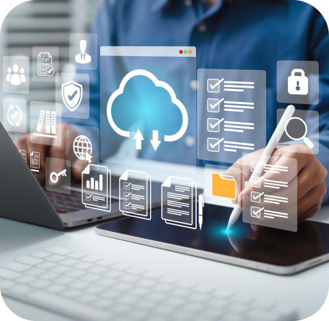 joven utiliza los servicios de Amazon como plataforma de servicios en la nube joven utiliza los servicios de Amazon como plataforma de servicios en la nube